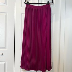 Bar lll (3) magenta pleated maxi skirt